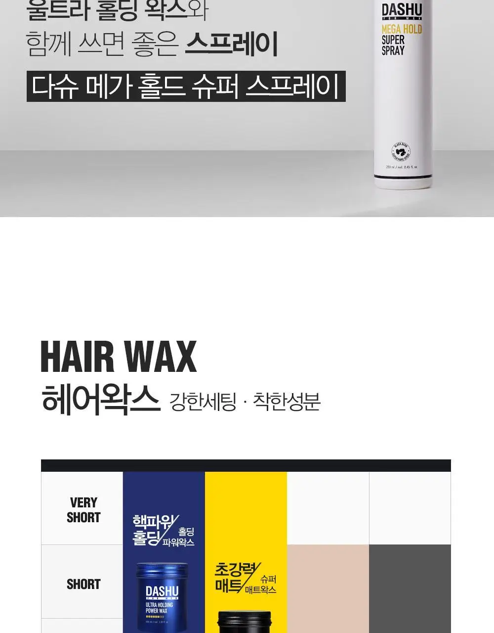 [변우석 Pick]다슈 포맨 프리미엄 울트라 홀딩 파워 왁스 더블 기획 (100ml+100ml) 상세페이지 18
